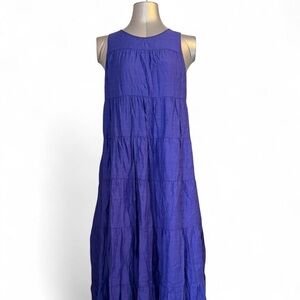 J. Jill Sleeveless Tiered Maxi Dress in Vivid Violet